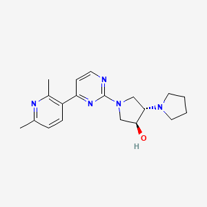 molecular formula C19H25N5O B5343321 (3'S*,4'S*)-1'-[4-(2,6-dimethylpyridin-3-yl)pyrimidin-2-yl]-1,3'-bipyrrolidin-4'-ol 