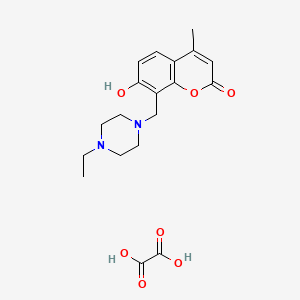 8-[(4-ethyl-1-piperazinyl)methyl]-7-hydroxy-4-methyl-2H-chromen-2-one ethanedioate (salt)