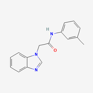 molecular formula C16H15N3O B5343333 2-(1H-benzimidazol-1-yl)-N-(3-methylphenyl)acetamide 