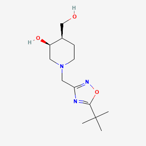 molecular formula C13H23N3O3 B5343362 (3S*,4R*)-1-[(5-tert-butyl-1,2,4-oxadiazol-3-yl)methyl]-4-(hydroxymethyl)-3-piperidinol 