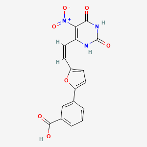 molecular formula C17H11N3O7 B5343369 3-{5-[(Z)-2-(5-nitro-2,6-dioxo-1,2,3,6-tetrahydropyrimidin-4-yl)ethenyl]furan-2-yl}benzoic acid 