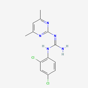 molecular formula C13H13Cl2N5 B5343375 1-(2,4-Dichlorophenyl)-2-(4,6-dimethylpyrimidin-2-yl)guanidine CAS No. 5804-30-8