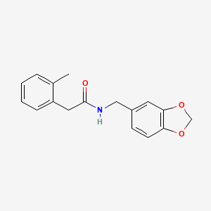 N-(1,3-benzodioxol-5-ylmethyl)-2-(2-methylphenyl)acetamide