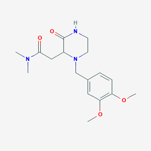 2-[1-(3,4-dimethoxybenzyl)-3-oxo-2-piperazinyl]-N,N-dimethylacetamide