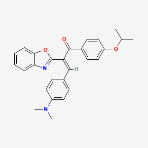 2-(1,3-benzoxazol-2-yl)-3-[4-(dimethylamino)phenyl]-1-(4-isopropoxyphenyl)-2-propen-1-one