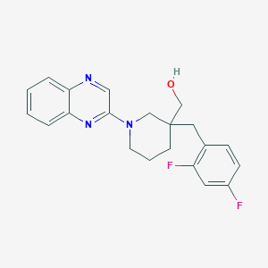 molecular formula C21H21F2N3O B5343437 [3-(2,4-difluorobenzyl)-1-quinoxalin-2-ylpiperidin-3-yl]methanol 