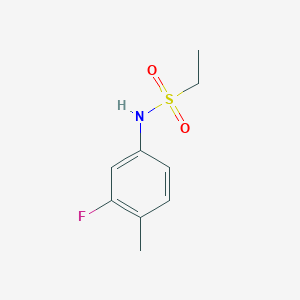 molecular formula C9H12FNO2S B5343457 N-(3-fluoro-4-methylphenyl)ethanesulfonamide 