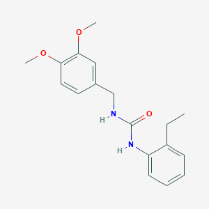 molecular formula C18H22N2O3 B5343462 N-(3,4-dimethoxybenzyl)-N'-(2-ethylphenyl)urea 