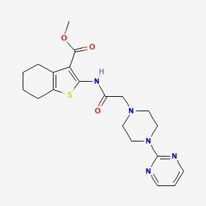 methyl 2-({[4-(2-pyrimidinyl)-1-piperazinyl]acetyl}amino)-4,5,6,7-tetrahydro-1-benzothiophene-3-carboxylate