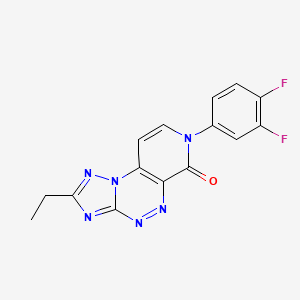 molecular formula C15H10F2N6O B5343522 7-(3,4-difluorophenyl)-2-ethylpyrido[4,3-e][1,2,4]triazolo[5,1-c][1,2,4]triazin-6(7H)-one 