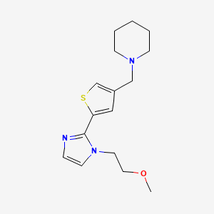 1-({5-[1-(2-methoxyethyl)-1H-imidazol-2-yl]-3-thienyl}methyl)piperidine