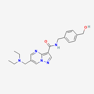 molecular formula C20H25N5O2 B5343550 6-[(diethylamino)methyl]-N-[4-(hydroxymethyl)benzyl]pyrazolo[1,5-a]pyrimidine-3-carboxamide 