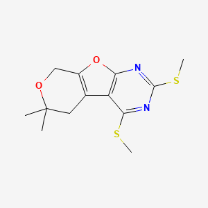 6,6-dimethyl-2,4-bis(methylthio)-5,8-dihydro-6H-pyrano[4',3':4,5]furo[2,3-d]pyrimidine