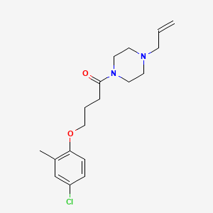 molecular formula C18H25ClN2O2 B5343592 1-(4-ALLYLPIPERAZINO)-4-(4-CHLORO-2-METHYLPHENOXY)-1-BUTANONE 