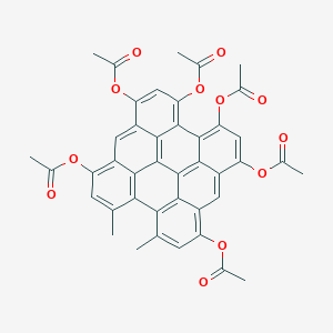molecular formula C42H30O12 B053436 去氧超金霉素六乙酸酯 CAS No. 120907-97-3