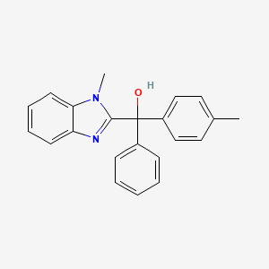 molecular formula C22H20N2O B5343600 (1-METHYL-1H-1,3-BENZODIAZOL-2-YL)(4-METHYLPHENYL)PHENYLMETHANOL 