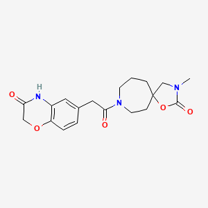 3-methyl-8-[(3-oxo-3,4-dihydro-2H-1,4-benzoxazin-6-yl)acetyl]-1-oxa-3,8-diazaspiro[4.6]undecan-2-one