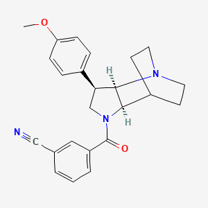 molecular formula C24H25N3O2 B5343649 3-{[(3R*,3aR*,7aR*)-3-(4-methoxyphenyl)hexahydro-4,7-ethanopyrrolo[3,2-b]pyridin-1(2H)-yl]carbonyl}benzonitrile 