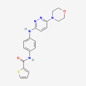 molecular formula C19H19N5O2S B5343661 N-[4-[(6-morpholin-4-ylpyridazin-3-yl)amino]phenyl]thiophene-2-carboxamide 