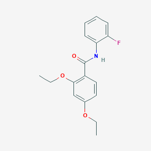 molecular formula C17H18FNO3 B5343674 2,4-diethoxy-N-(2-fluorophenyl)benzamide 