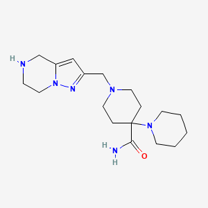 1'-(4,5,6,7-tetrahydropyrazolo[1,5-a]pyrazin-2-ylmethyl)-1,4'-bipiperidine-4'-carboxamide dihydrochloride