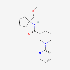 N-[1-(methoxymethyl)cyclopentyl]-1-pyridin-2-ylpiperidine-3-carboxamide