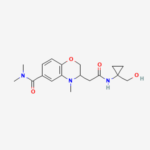 3-(2-{[1-(hydroxymethyl)cyclopropyl]amino}-2-oxoethyl)-N,N,4-trimethyl-3,4-dihydro-2H-1,4-benzoxazine-6-carboxamide