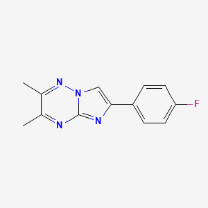 molecular formula C13H11FN4 B5343750 6-(4-fluorophenyl)-2,3-dimethylimidazo[1,2-b][1,2,4]triazine 