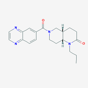 molecular formula C20H24N4O2 B5343789 (4aS*,8aR*)-1-propyl-6-(quinoxalin-6-ylcarbonyl)octahydro-1,6-naphthyridin-2(1H)-one 