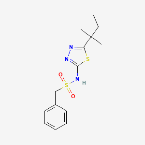 N-[5-(2-methylbutan-2-yl)-1,3,4-thiadiazol-2-yl]-1-phenylmethanesulfonamide