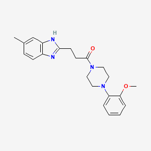 2-{3-[4-(2-methoxyphenyl)-1-piperazinyl]-3-oxopropyl}-5-methyl-1H-benzimidazole