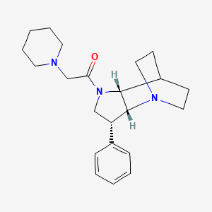 1-[(2R,3R,6R)-3-phenyl-1,5-diazatricyclo[5.2.2.02,6]undecan-5-yl]-2-piperidin-1-ylethanone