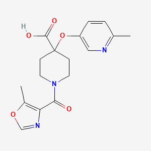 1-[(5-methyl-1,3-oxazol-4-yl)carbonyl]-4-[(6-methylpyridin-3-yl)oxy]piperidine-4-carboxylic acid