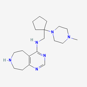 N-{[1-(4-methyl-1-piperazinyl)cyclopentyl]methyl}-6,7,8,9-tetrahydro-5H-pyrimido[4,5-d]azepin-4-amine dihydrochloride