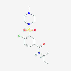 molecular formula C16H24ClN3O3S B5343915 N-(sec-butyl)-4-chloro-3-[(4-methyl-1-piperazinyl)sulfonyl]benzamide 