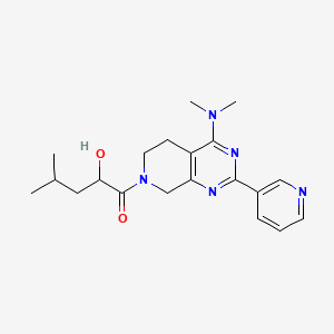 molecular formula C20H27N5O2 B5343959 1-[4-(dimethylamino)-2-pyridin-3-yl-5,8-dihydropyrido[3,4-d]pyrimidin-7(6H)-yl]-4-methyl-1-oxopentan-2-ol 