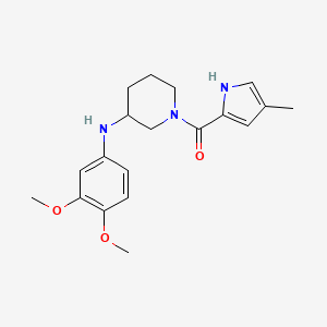 molecular formula C19H25N3O3 B5343967 N-(3,4-dimethoxyphenyl)-1-[(4-methyl-1H-pyrrol-2-yl)carbonyl]-3-piperidinamine 