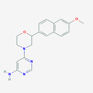 6-[2-(6-methoxy-2-naphthyl)morpholin-4-yl]pyrimidin-4-amine