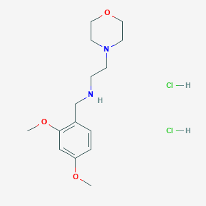 molecular formula C15H26Cl2N2O3 B5343975 N-[(2,4-dimethoxyphenyl)methyl]-2-morpholin-4-ylethanamine;dihydrochloride 