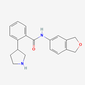 N-(1,3-dihydro-2-benzofuran-5-yl)-2-(3-pyrrolidinyl)benzamide