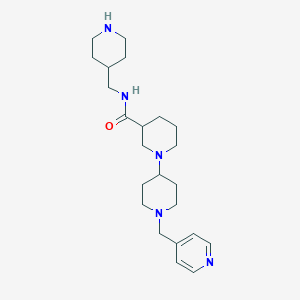 molecular formula C23H37N5O B5344032 N-(piperidin-4-ylmethyl)-1'-(pyridin-4-ylmethyl)-1,4'-bipiperidine-3-carboxamide 