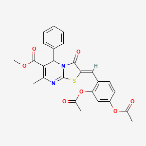 methyl 2-[2,4-bis(acetyloxy)benzylidene]-7-methyl-3-oxo-5-phenyl-2,3-dihydro-5H-[1,3]thiazolo[3,2-a]pyrimidine-6-carboxylate