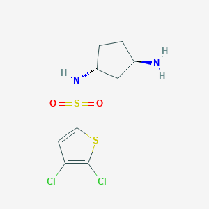 molecular formula C9H12Cl2N2O2S2 B5344055 N-[rel-(1R,3R)-3-aminocyclopentyl]-4,5-dichloro-2-thiophenesulfonamide hydrochloride 