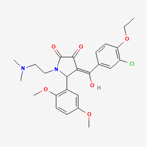 4-(3-chloro-4-ethoxybenzoyl)-5-(2,5-dimethoxyphenyl)-1-[2-(dimethylamino)ethyl]-3-hydroxy-1,5-dihydro-2H-pyrrol-2-one