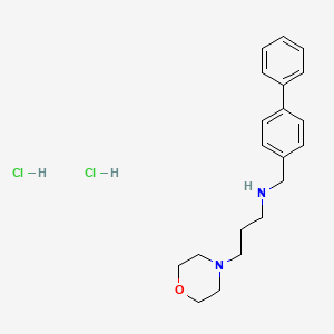 3-morpholin-4-yl-N-[(4-phenylphenyl)methyl]propan-1-amine;dihydrochloride