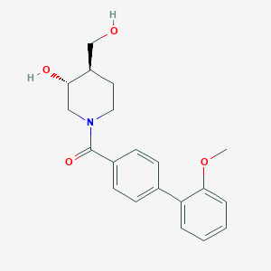 [(3R,4R)-3-hydroxy-4-(hydroxymethyl)piperidin-1-yl]-[4-(2-methoxyphenyl)phenyl]methanone