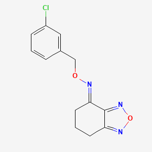 (4E)-N-[(3-CHLOROPHENYL)METHOXY]-4,5,6,7-TETRAHYDRO-2,1,3-BENZOXADIAZOL-4-IMINE