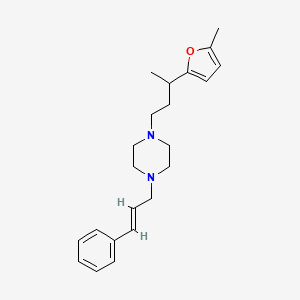 molecular formula C22H30N2O B5344103 1-[3-(5-methyl-2-furyl)butyl]-4-(3-phenyl-2-propen-1-yl)piperazine 