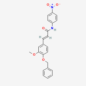 molecular formula C23H20N2O5 B5344104 3-[4-(benzyloxy)-3-methoxyphenyl]-N-(4-nitrophenyl)acrylamide 