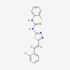 N-{5-[2-(2-chlorophenyl)vinyl]-1,3,4-thiadiazol-2-yl}-N'-(2-methylphenyl)urea